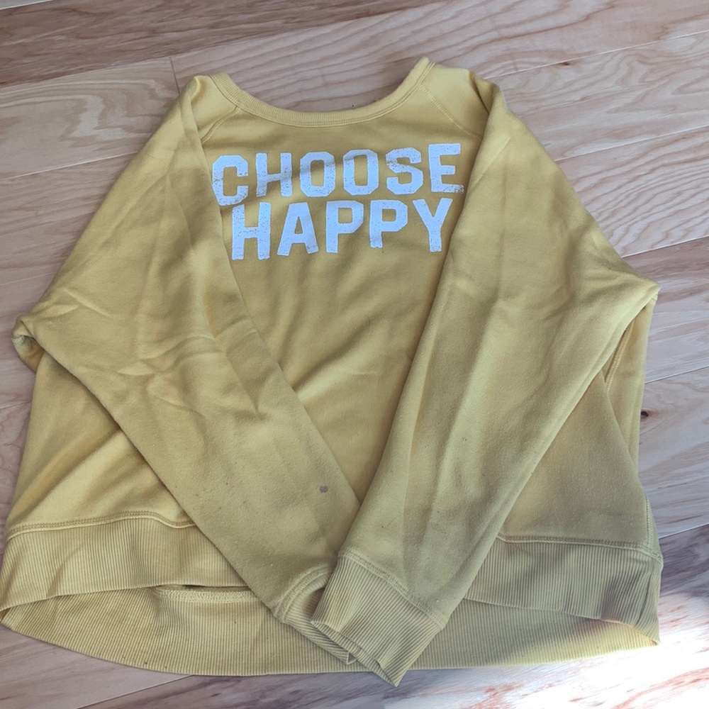 Choose Happy Yellow Sweater